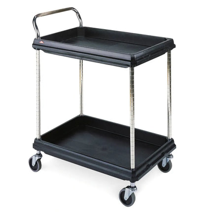Xe Đẩy Tiện Ích Nhựa 2 Tầng Metro BC2636-2DBL Tải Trọng 181.41 kg, Gờ Cao