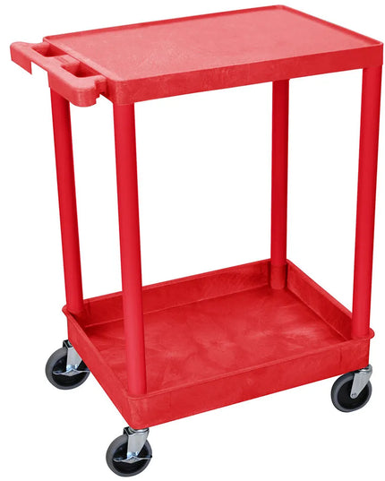 Xe Đẩy Tiện Ích Polymer 2 Tầng Luxor Tải Trọng 136.05 kg, Gờ Nâng (RDSTC21RD)