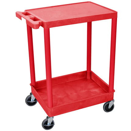 Xe Đẩy Tiện Ích Polymer 2 Tầng Luxor Tải Trọng 136.05 kg, Gờ Nâng (RDSTC21RD)