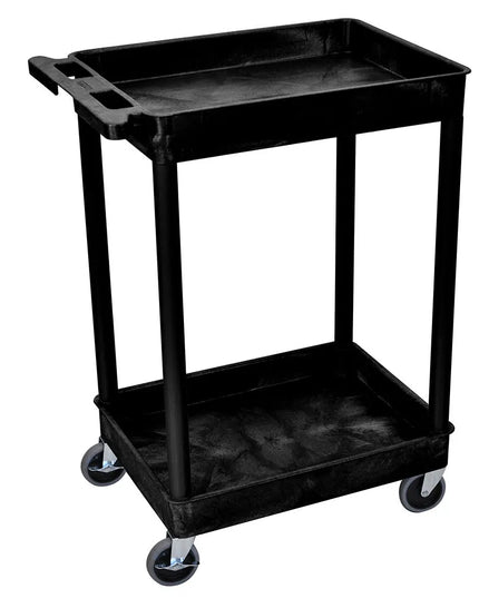 Xe Đẩy Tiện Ích Polymer 2 Tầng Luxor Tải Trọng 136.05 kg, Gờ Nâng (STC11-B)