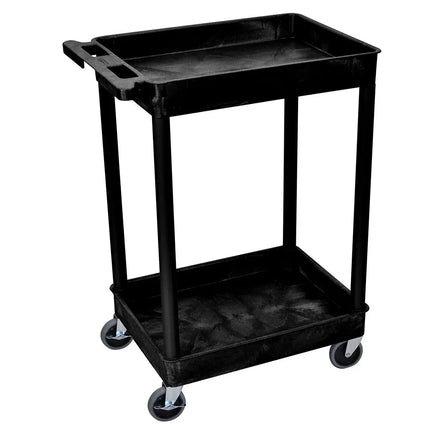 Xe Đẩy Tiện Ích Polymer 2 Tầng Luxor Tải Trọng 136.05 kg, Gờ Nâng (STC11-B)