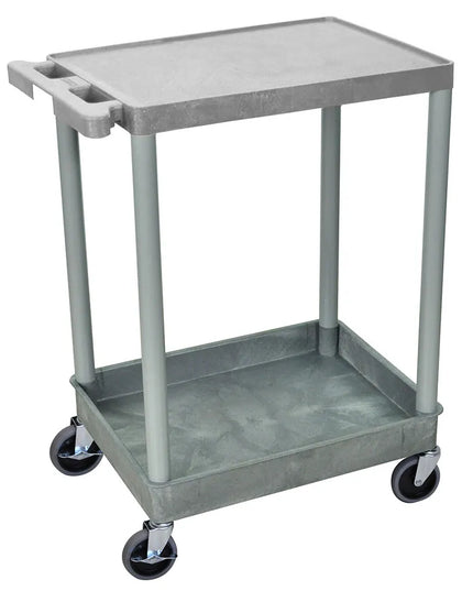 Xe Đẩy Tiện Ích Polymer 2 Tầng Luxor Tải Trọng 136.05 kg, Gờ Nâng (STC21-G)