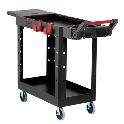 Xe Đẩy Tiện Ích Polymer 2 Tầng Rubbermaid 1997206 Tải Trọng 226.76 kg, Gờ Cao
