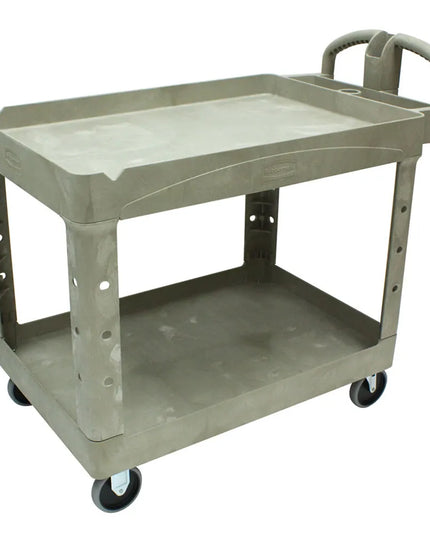 Xe Đẩy Tiện Ích Polymer 2 Tầng Rubbermaid FG452088BEIG Tải Trọng 226.76 kg, Gờ Cao