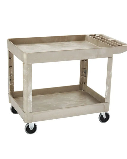 Xe Đẩy Tiện Ích Polymer 2 Tầng Rubbermaid FG452089BEIG Tải Trọng 226.76 kg, Gờ Cao