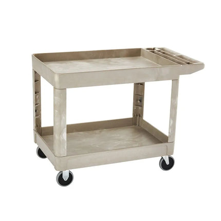 Xe Đẩy Tiện Ích Polymer 2 Tầng Rubbermaid FG452089BEIG Tải Trọng 226.76 kg, Gờ Cao