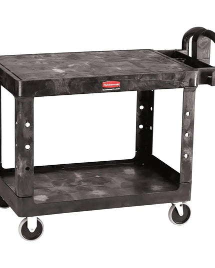 Xe Đẩy Tiện Ích Polymer 2 Tầng Rubbermaid FG452500 BLA Tải Trọng 226.76 kg, Gờ Phẳng