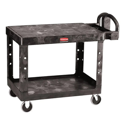 Xe Đẩy Tiện Ích Polymer 2 Tầng Rubbermaid FG452500 BLA Tải Trọng 226.76 kg, Gờ Phẳng