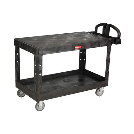 Xe Đẩy Tiện Ích Polymer 2 Tầng Rubbermaid FG454500BLA 137.2 cm x 64.1 cm x 91.4 cm, Foam Kết Cấu, Đen