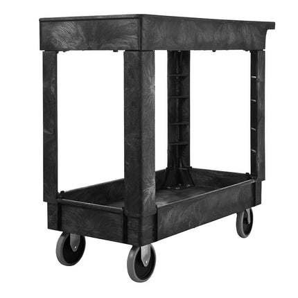 Xe Đẩy Tiện Ích Polymer 2 Tầng Rubbermaid FG9T6600BLA Tải Trọng 226.76 kg, Gờ Nâng