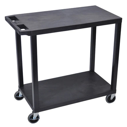 Xe Đẩy Tiện Ích Polymer Luxor 2 Tầng Tải Trọng 181.41 kg Thành Cao Đen EC22-B