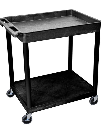 Xe Đẩy Tiện Ích Polymer Luxor 2 Tầng Tải Trọng 181.41 kg Thành Cao Đen TC12-B