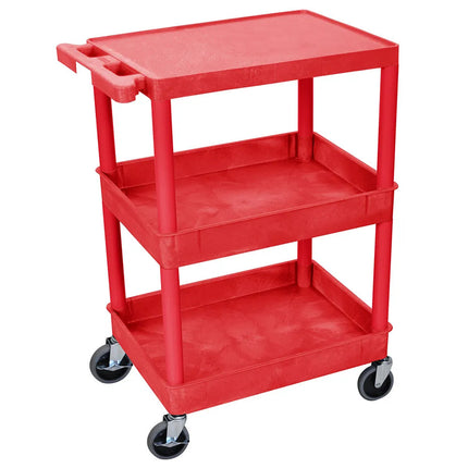 Xe Đẩy Tiện Ích Polymer Luxor 3 Tầng Tải Trọng 136.05 kg Thành Cao RDSTC211RD