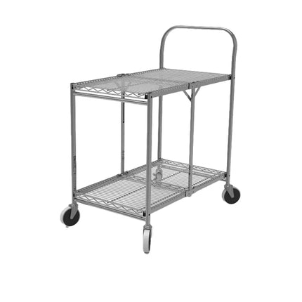 Xe Đẩy Tiện Ích Thép 2 Tầng Luxor WSCC-2 Tải Trọng 90.7 kg, Gờ Phẳng, Lưới