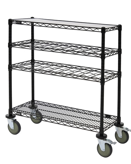 Xe Đẩy Tráng Miệng Chữ Nhật Quantum Food Service Thiết Kế Nhiều Tầng - Đen (WRC-1436WSBK)
