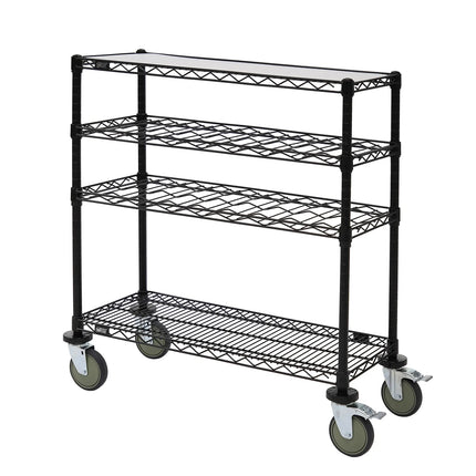 Xe Đẩy Tráng Miệng Chữ Nhật Quantum Food Service Thiết Kế Nhiều Tầng - Đen (WRC-1436WSBK)