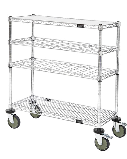 Xe Đẩy Tráng Miệng Chữ Nhật Quantum Food Service Thiết Kế Nhiều Tầng - Mạ Crôm (WRC-1436WSC)