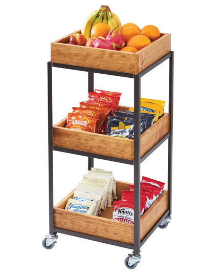 Xe Trưng Bày 3 Tầng Cal-Mil 3921-84, 37.5 cm x 37.5 cm x 88.9 cm, Đồng