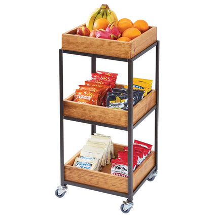 Xe Trưng Bày 3 Tầng Cal-Mil 3921-84, 37.5 cm x 37.5 cm x 88.9 cm, Đồng