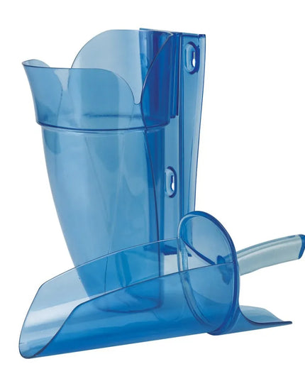 Xẻng Xúc Đá Tròn San Jamar SI9000 Saf-T-Scoop® Có Tấm Chắn Khớp Ngón Kèm Giá Đỡ Guardian™ Polycarbonate 2543 ml