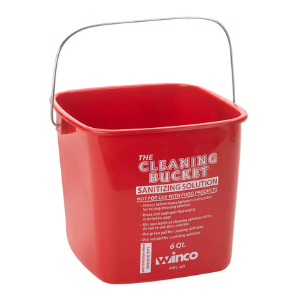 Xô Vệ Sinh Winco PPL-6R 5.7 lít - Nhựa, Đỏ (Dung Dịch Khử Khuẩn)