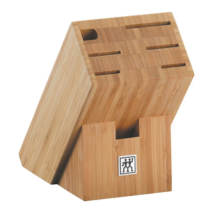 ZWILLING | 7-Slot Knife Block – Bamboo - for knives, scissors & honing steel - without knives