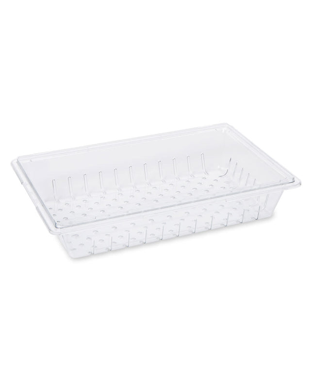 Rubbermaid FG330300CLR Rổ Lọc/Khay Thoát Nước - Phù Hợp Hộp Thực Phẩm/Tote 26x18x12.7 cm, Trong Suốt