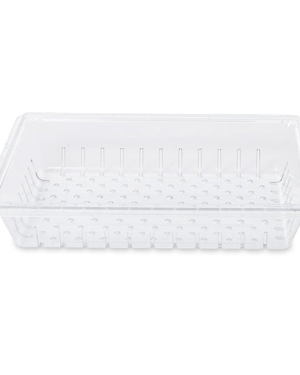 Rubbermaid FG330300CLR Rổ Lọc/Khay Thoát Nước - Phù Hợp Hộp Thực Phẩm/Tote 26x18x12.7 cm, Trong Suốt