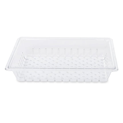 Rubbermaid FG330300CLR Rổ Lọc/Khay Thoát Nước - Phù Hợp Hộp Thực Phẩm/Tote 26x18x12.7 cm, Trong Suốt
