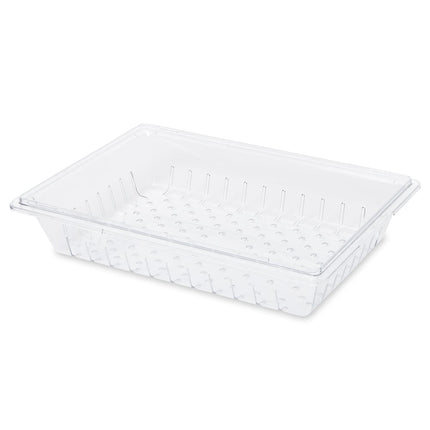 Rubbermaid FG330300CLR Rổ Lọc/Khay Thoát Nước - Phù Hợp Hộp Thực Phẩm/Tote 26x18x12.7 cm, Trong Suốt