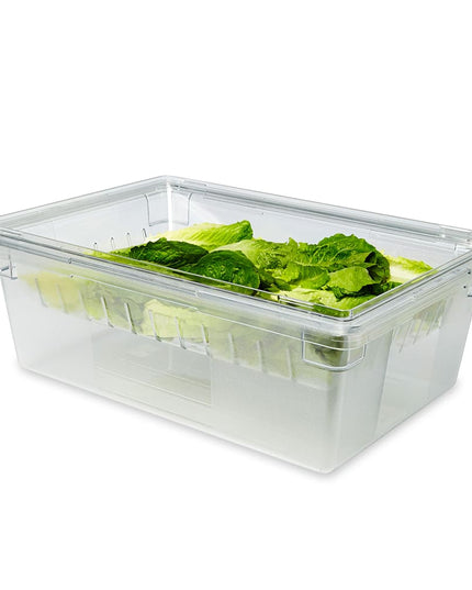 Rubbermaid FG330300CLR Rổ Lọc/Khay Thoát Nước - Phù Hợp Hộp Thực Phẩm/Tote 26x18x12.7 cm, Trong Suốt