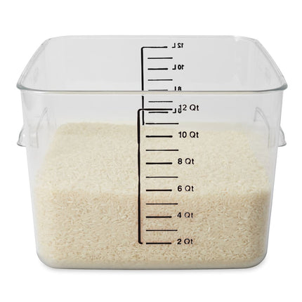 Hộp Đựng Thực Phẩm Vuông Tiết Kiệm Không Gian Rubbermaid FG631200 11.4 lít - Nhựa Trong Suốt