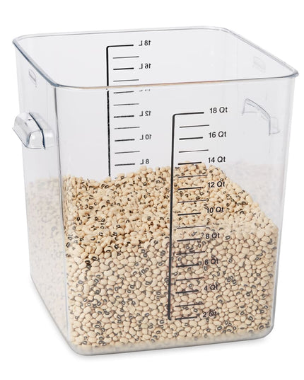 Rubbermaid FG631800 Hộp Đựng Thực Phẩm Vuông Tiết Kiệm Không Gian 17 lít - Nhựa Trong Suốt