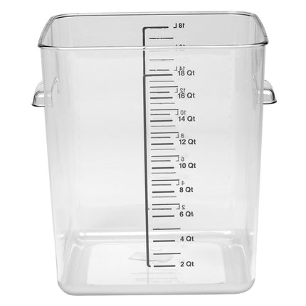 Rubbermaid FG631800 Hộp Đựng Thực Phẩm Vuông Tiết Kiệm Không Gian 17 lít - Nhựa Trong Suốt