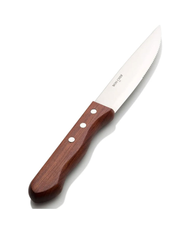 Dao Bít Tết Bon Chef S937 Đầu Nhọn Cán Gỗ Tối