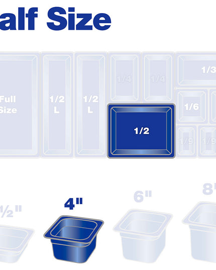Khay Đựng Thực Phẩm Carlisle 10221B07 Kích Thước 1/2 Sâu 10.16 cm