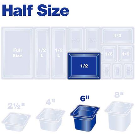 Khay Đựng Thực Phẩm Carlisle 10222B03 Kích Thước 1/2 Sâu 15.24 cm Xếp Chồng