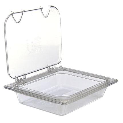 Nắp Khay Thực Phẩm Bản Lề Carlisle Universal Cỡ Nửa - Có Khấc, Polycarbonate, Trong Suốt (10239Z07)