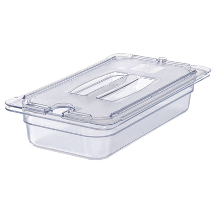 Nắp Khay Thức Ăn Carlisle Universal Cỡ 1/3 Có Rãnh - Trong Suốt (10271U07)