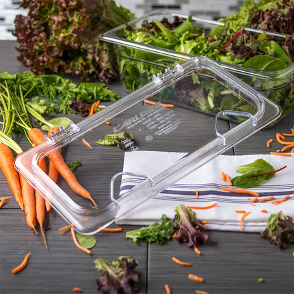 Carlisle Nắp Khay Thực Phẩm Bản Lề Cỡ 1/3 Đa Năng - Có Rãnh, Polycarbonate, Trong Suốt (10279Z07)