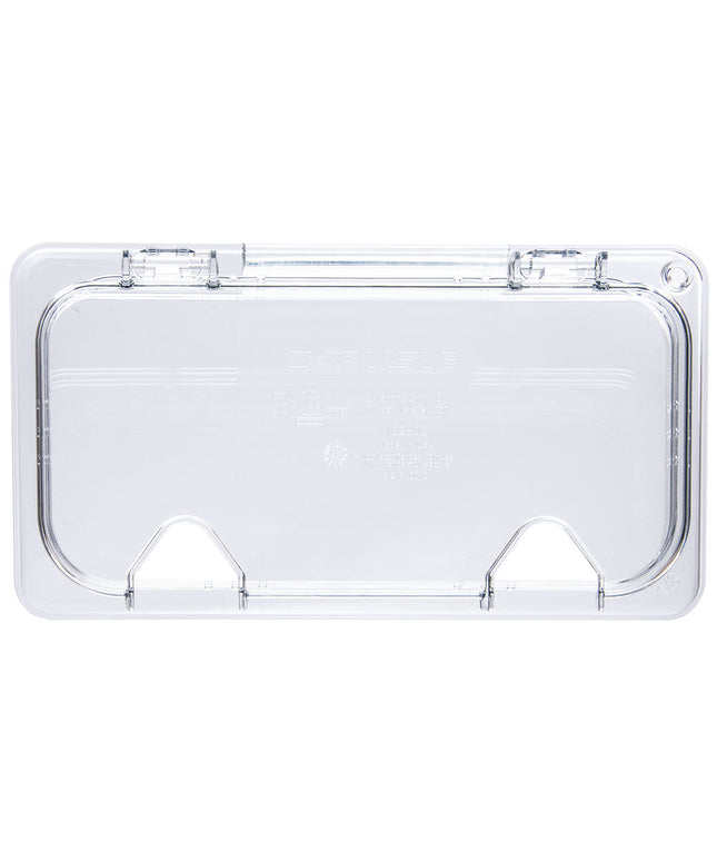 Nắp Khay Thực Phẩm Bản Lề Carlisle Universal Cỡ 1/3 - Có Rãnh, Polycarbonate, Trong Suốt (10280Z07)