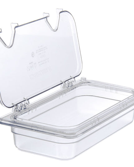 Nắp Khay Thực Phẩm Bản Lề Carlisle Universal Cỡ 1/3 - Có Rãnh, Polycarbonate, Trong Suốt (10280Z07)