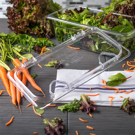 Nắp Khay Thực Phẩm Bản Lề Carlisle Universal Cỡ 1/3 - Có Rãnh, Polycarbonate, Trong Suốt (10280Z07)
