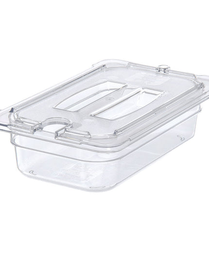 Nắp Khay Thực Phẩm Carlisle Universal Cỡ 1/4 Có Rãnh - Trong Suốt (10291U07)