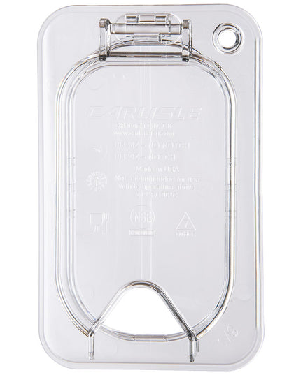 Nắp Khay Thực Phẩm Bản Lề Carlisle Universal Cỡ 1/9 - Có Rãnh, Polycarbonate, Trong Suốt (10339Z07)