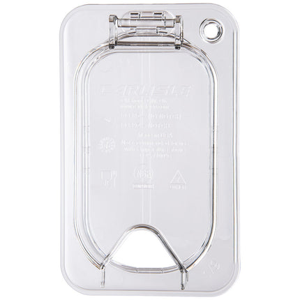 Nắp Khay Thực Phẩm Bản Lề Carlisle Universal Cỡ 1/9 - Có Rãnh, Polycarbonate, Trong Suốt (10339Z07)