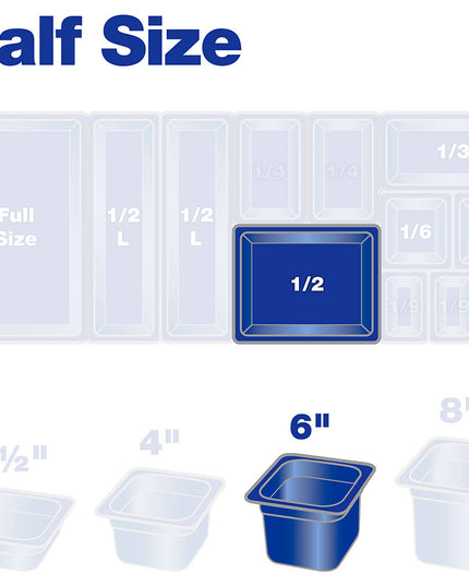 Khay Đựng Thực Phẩm Carlisle 10422B13 Cỡ 1/2 Chịu Nhiệt Cao Sâu 15.2 cm