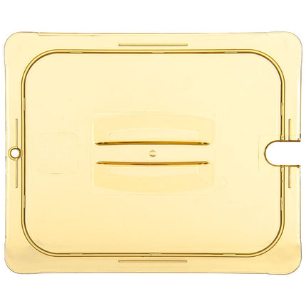 Nắp Khay Thức Ăn Chịu Nhiệt Cao Cỡ Nửa Có Rãnh Carlisle Universal - Màu Hổ Phách (10431U13)