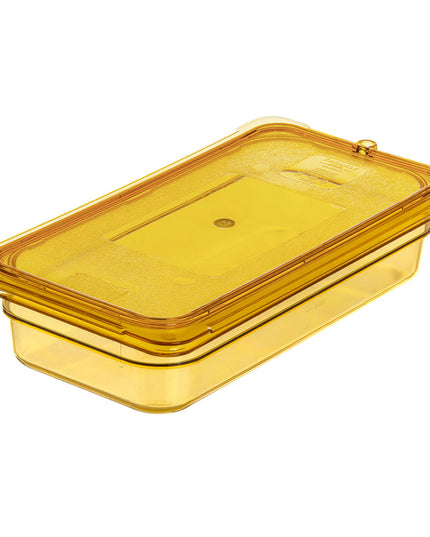 Nắp Khay Thức Ăn Chịu Nhiệt Cao Carlisle Universal Cỡ 1/3 Có Rãnh - Màu Hổ Phách (10471U13)