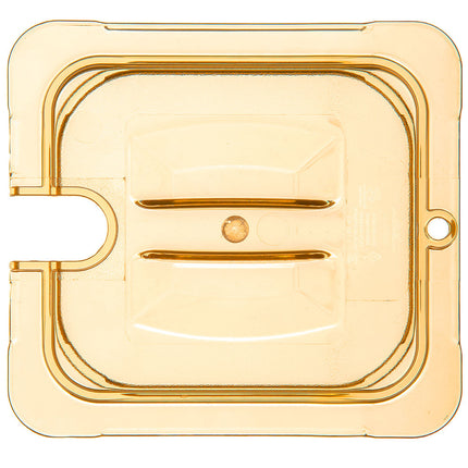 Nắp Khay Thực Phẩm Chịu Nhiệt Cao Carlisle Universal Cỡ 1/6 Có Rãnh - Màu Hổ Phách (10511U13)